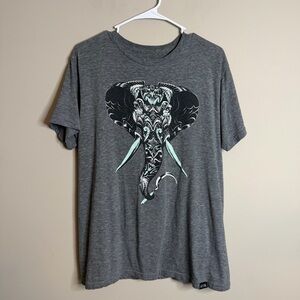 Rook Men's Charcoal Elephant Graphic Tee